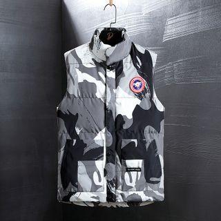 Camo Print Padded Vest