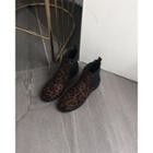 Stud Leopard Chelsea Boots