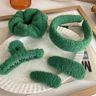 Faux Shearling Hair Clip / Hair Clamp / Scrunchie / Headband