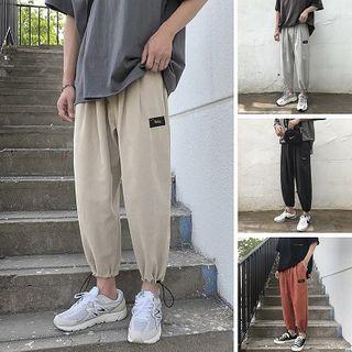Drawstring-hem Cropped Sweatpants