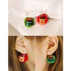Christmas Tree And Rudolph Ball Earrings