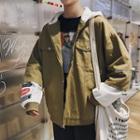Loose-fit Embroidered Mock Two-piece Jacket