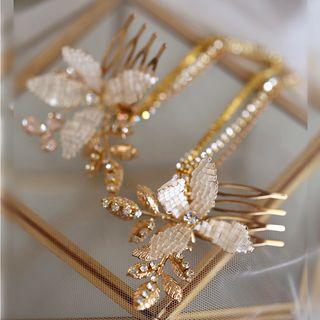 Flower Rhinestone Headpiece As Shown In Figure - One Size