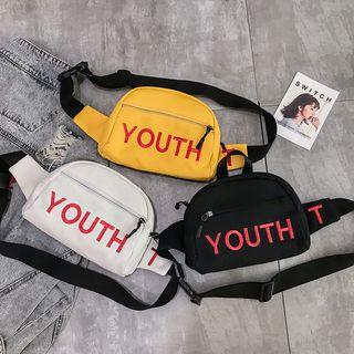 Letter Embroidered Belt Bag