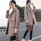 Houndstooth Notch Lapel Single-breasted Coat