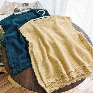 Scallop Edge Knit Vest