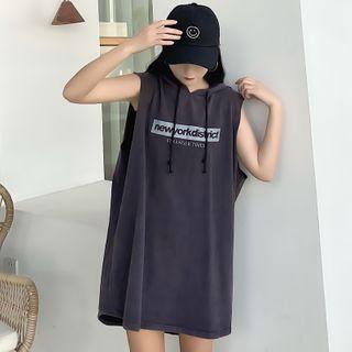 Sleeveless Mini Hoodie Dress