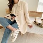 Single-breasted Blazer For Spring Cream - One Size