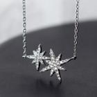 Rhinestone Star Necklace 1 Pc - Silver - One Size