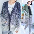 Color Block Thick Cardigan