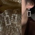 Rectangle Faux Crystal Alloy Dangle Earring / Cuff Earring