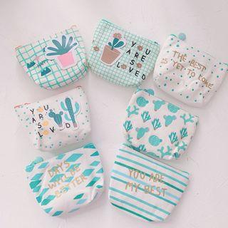 Canvas Print Zipper Pouch