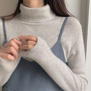 Cashmere Blend Turtleneck Top