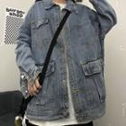 Denim Pocket Single-breasted Jacket