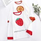Printed Contrast Trim Long-sleeve T-shirt