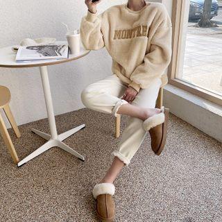 Letter Embroidery Dumble Pullover