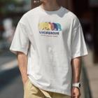 Polar Bear Print Round-neck Short-sleeve T-shirt