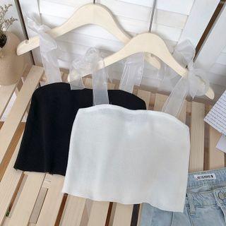 Mesh Bow Knit Camisole