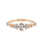 Simple And Elegant White Crystal Bangle