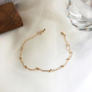 Alloy Layered Bracelet 1 Pc - As Shown In Figure - One Size