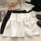 Rhinestone Bow-accent Mini A-line Skirt