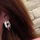 925 Sterling Silver Irregular Hoop Dangle Earring 1 Pair - S925 Sterling Silver Stud Earring - One Size