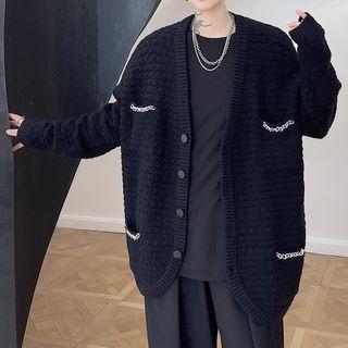 Chain Detail Knit Cardigan