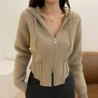 Seam-trim Knit Hoodie