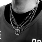 Set Of 5: Coin Necklace As Shown In Figure - One Size