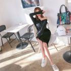 Set: Ribbed Hoodie + H-line Skirt