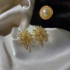 Rhinestone Firework Earring 1 Pair - 925 Silver - One Size