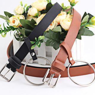 Hoop Faux Leather Belt