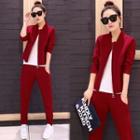 Set: Zip-front Jacket + Sweatpants