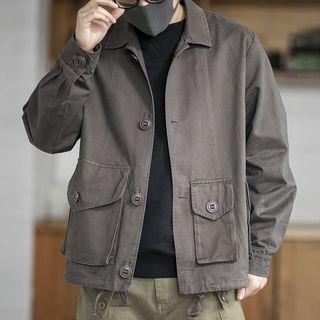 Pocket Detail Buttoned Jacket