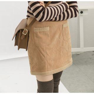 Fleece Panel A-line Skirt