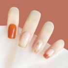 Glitter Faux Nail Patch Tangerine - One Size