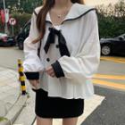 Double-breasted Blouse / A-line Skirt