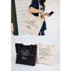 Tie-detail Lettering Shopper Bag