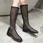 Fishnet Tall Boots