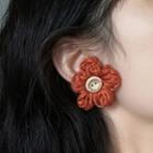 Flower Yarn Earring