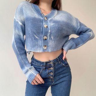 Cropped Cardigan Blue - M