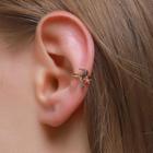 Flower Bird Ear Cuff 1 Pc - 01 - Gold - One Size