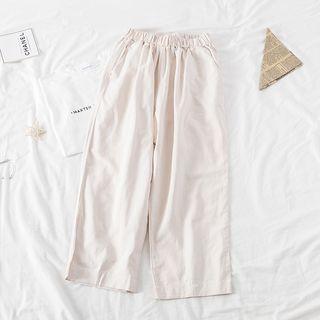 Elastic Waist Wide-leg Pants As Shown In Figure - One Size