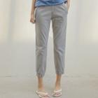 Band-edge Washed Tapered Pants