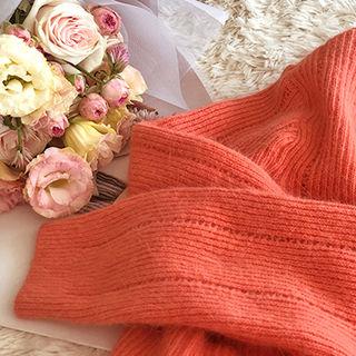 Faux-pearl Wool Blend Cardigan