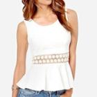 Lace Panel Cropped Top