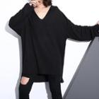 Oversized Knit Hoodie Black - One Size