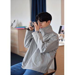 High-neck Zip-up Oversized Parka