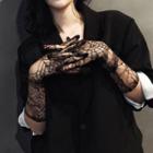 Lace Gloves 1 Pair - Black - One Size