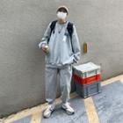 Set: Plain Sweatshirt + Jogger Sweatpants